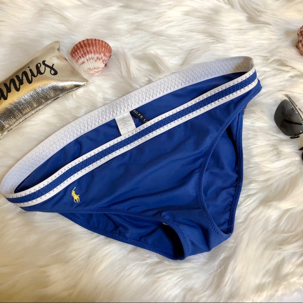 Sale 🧨 
Ralph Lauren Blue & White Bikini bottoms.